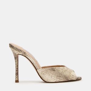 Steve Madden Cream Snake Print Heels